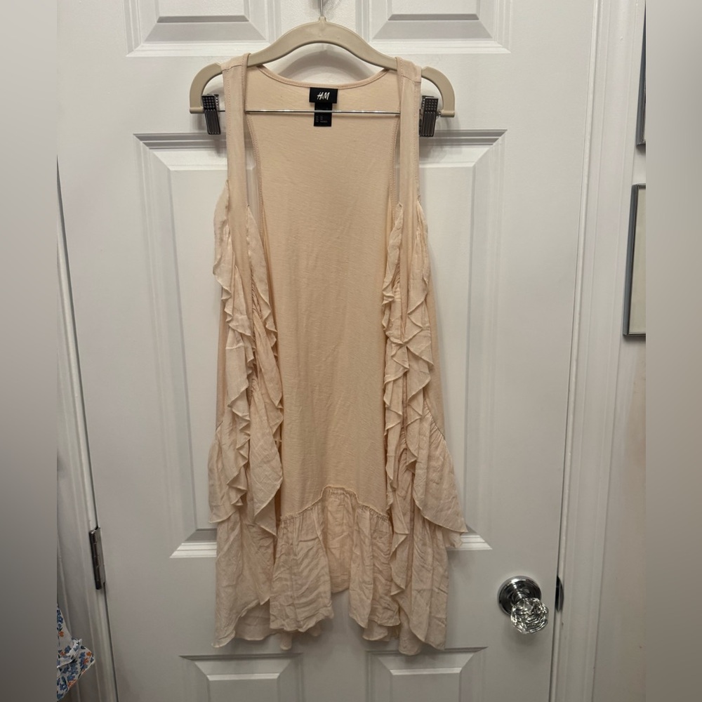 H&M Cream Ruffle Vest